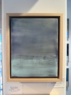 Hushed Moment 1: Abstract Encaustic Painting on Panel, Framed