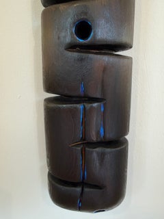 „Balance“ – handgeschnitzte Skulptur aus Espenholz, abstrakt, 21. Jahrhundert