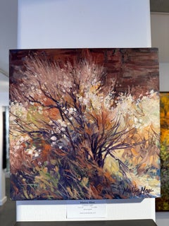 Canyon Light Oil Painting on Panel, Landscape, 21st Century, Unframed