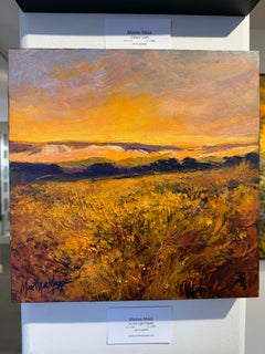 As the Light Fades, Oil on Panel Landscape Painting, 21st Century