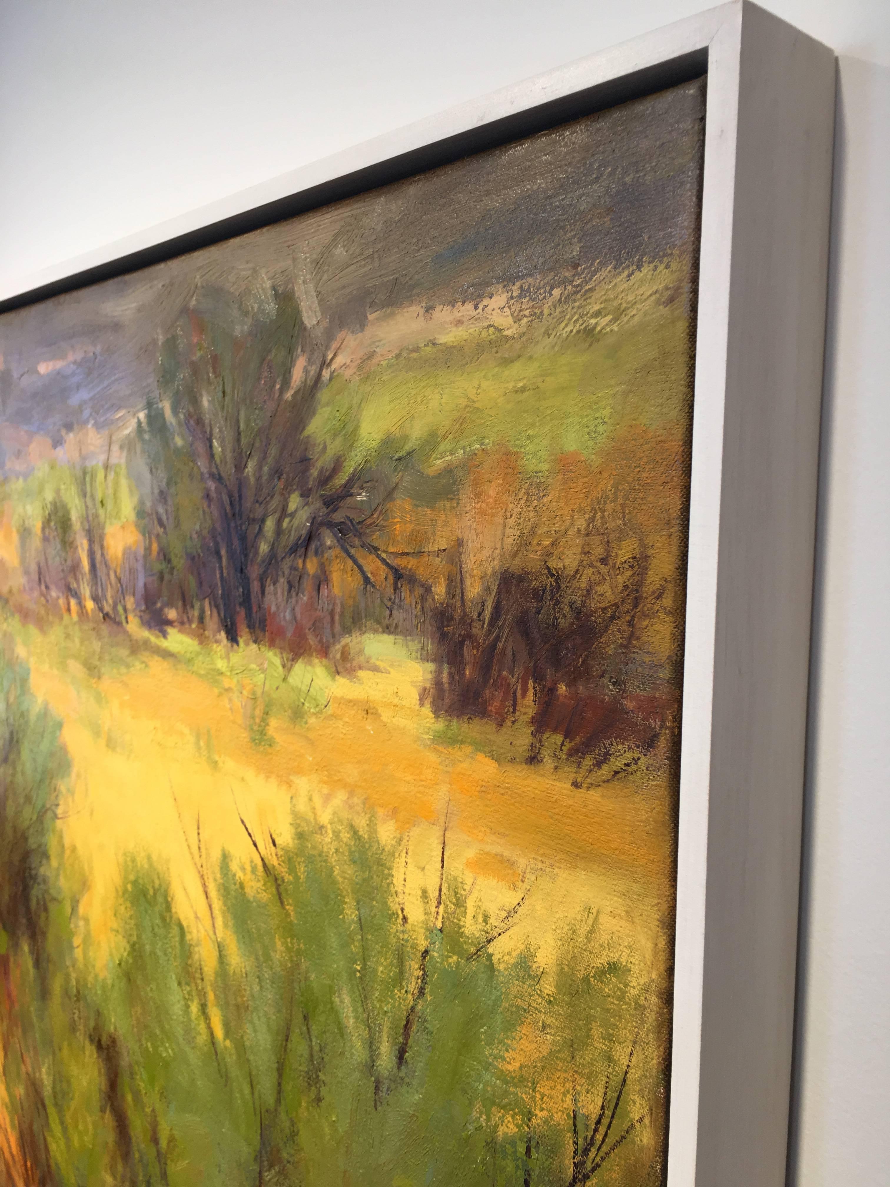 Taos Field
41 x 31" framed
oil on canvas

green yellow gold orange

MARTHA MANS
 
A master realist painter, she was born in Pittsburgh, Pennsylvania where she attended Carlow University and received a degree in art and art education.  Later she