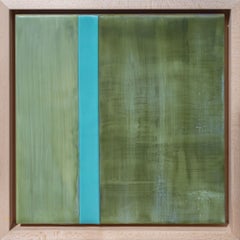 What a Delight 2: Abstract Encaustic Painting on Panel, Framed