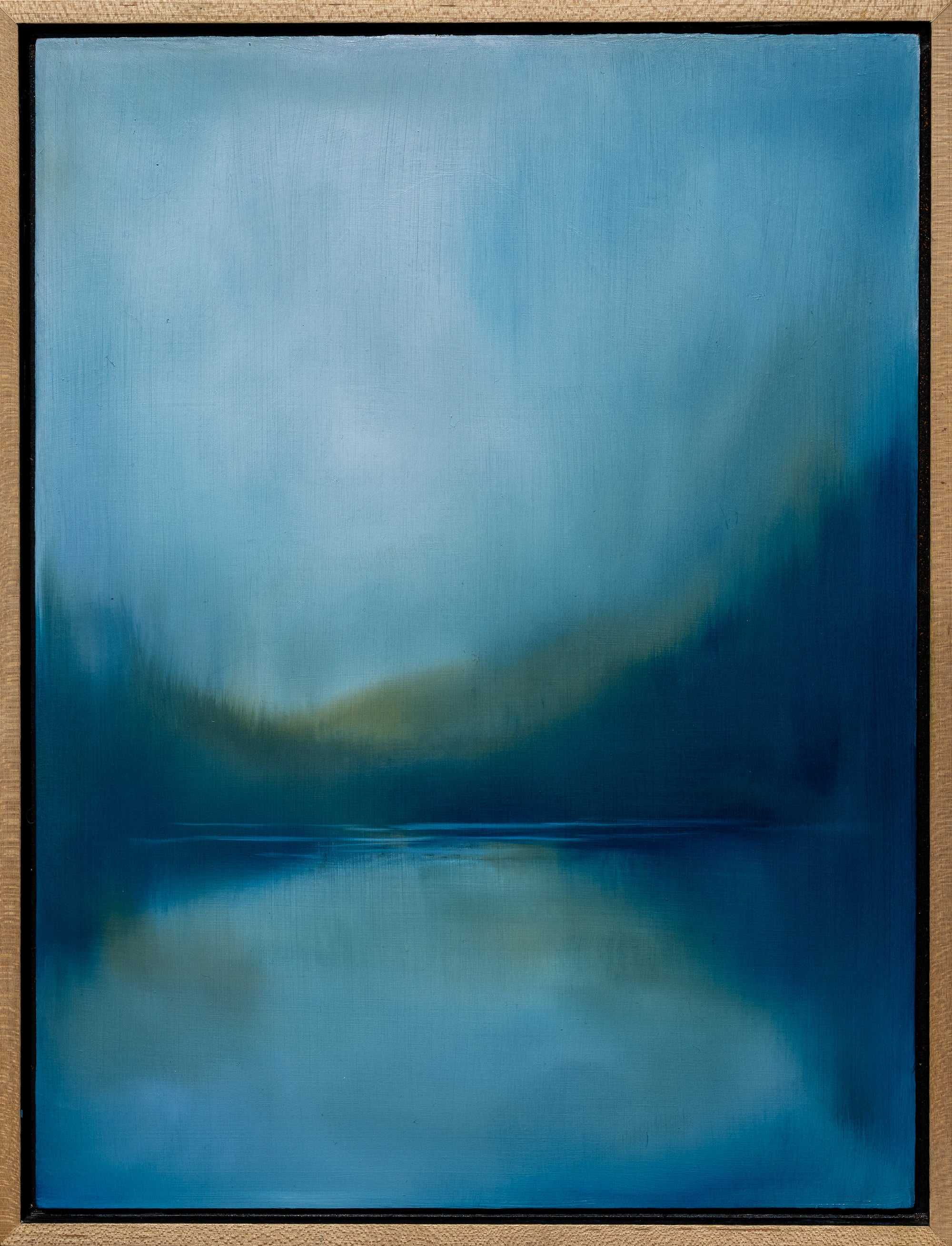 Alla ricerca di conforto, Pittura paesaggistica astratta contemporanea, Olio su tavola
