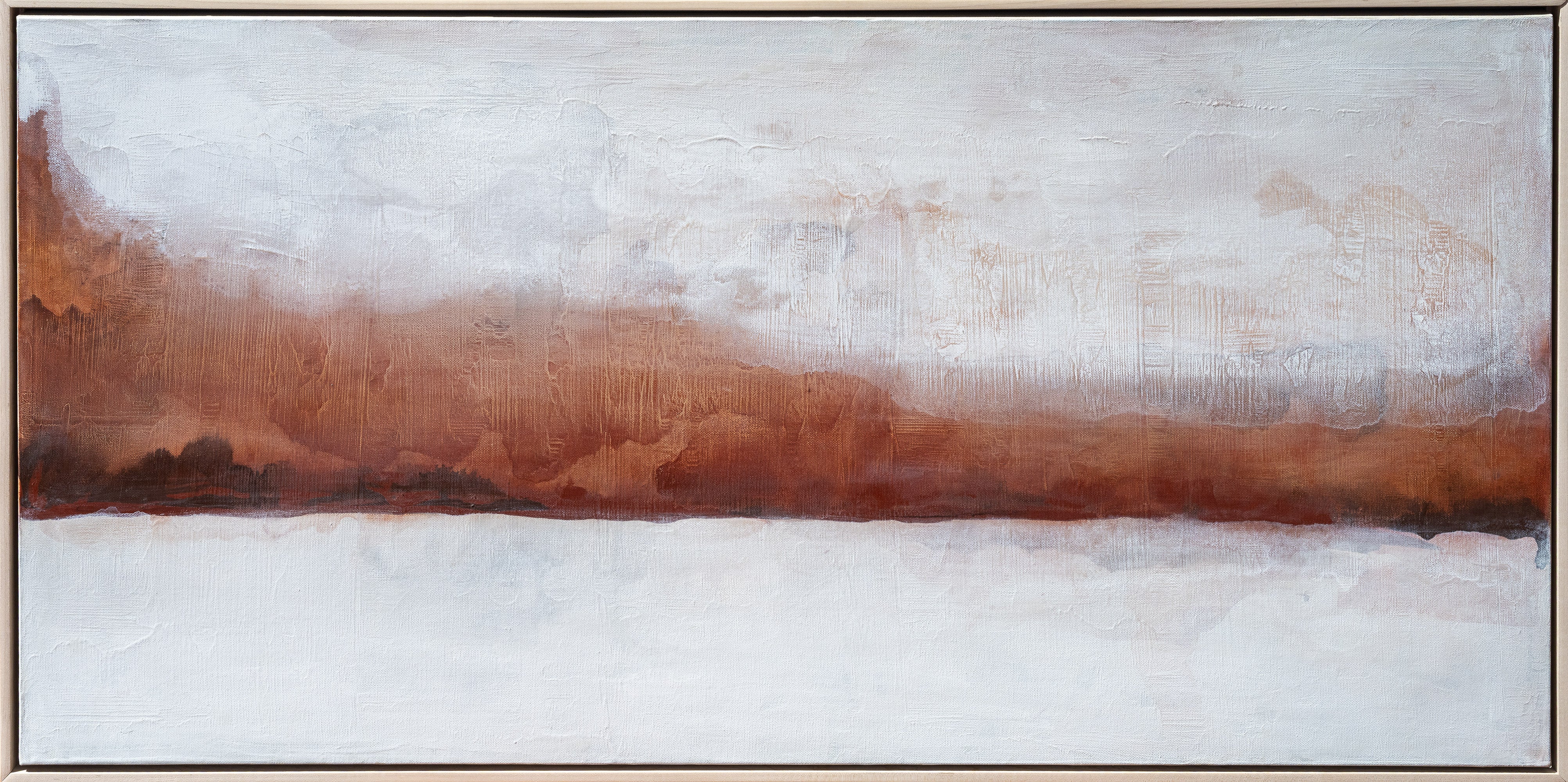 Abstract Painting de Tim Owen - «Sombra del cielo»: acrílico contemporáneo sobre lienzo, enmarcado