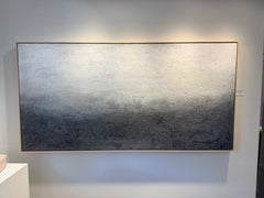 Riflessi al tramonto: paesaggio contemporaneo in acrilico su tela