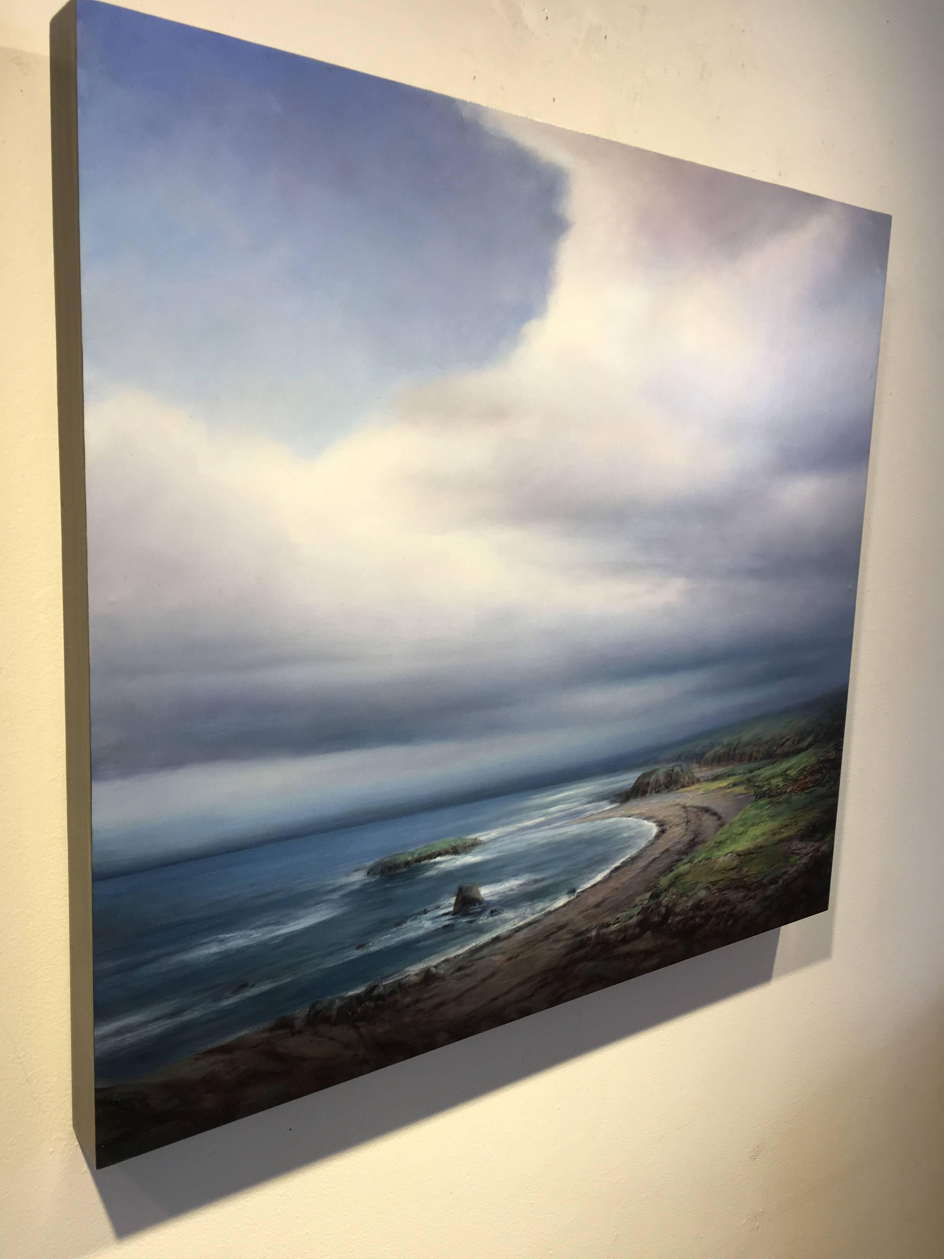 Ocean Light Through Clouds - Contemporary Painting by Kurt Meer