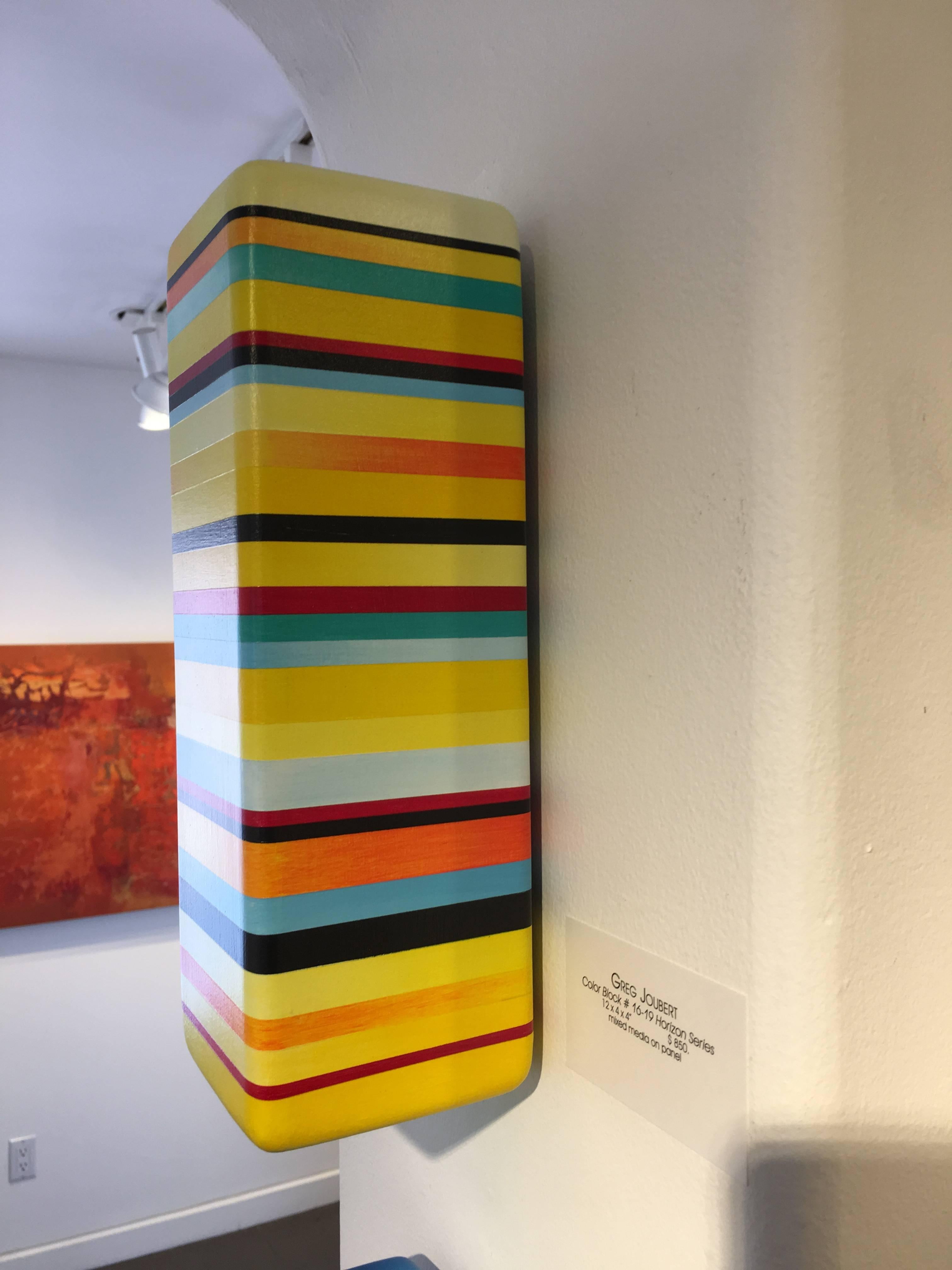 Color Block # 16-19 Horizon Series - Sculpture by Greg Joubert