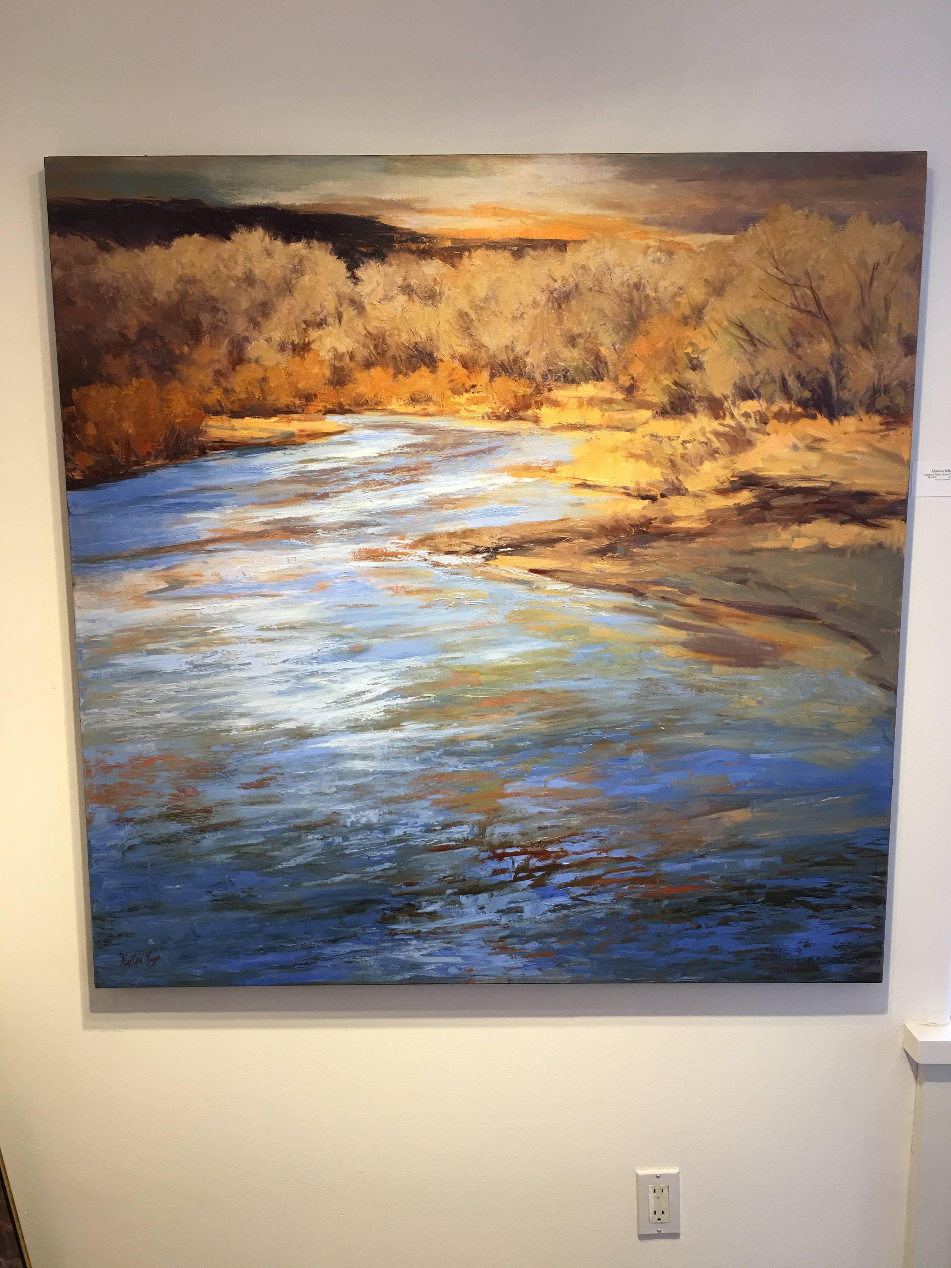 Chama River Down the River - Painting by Martha Mans