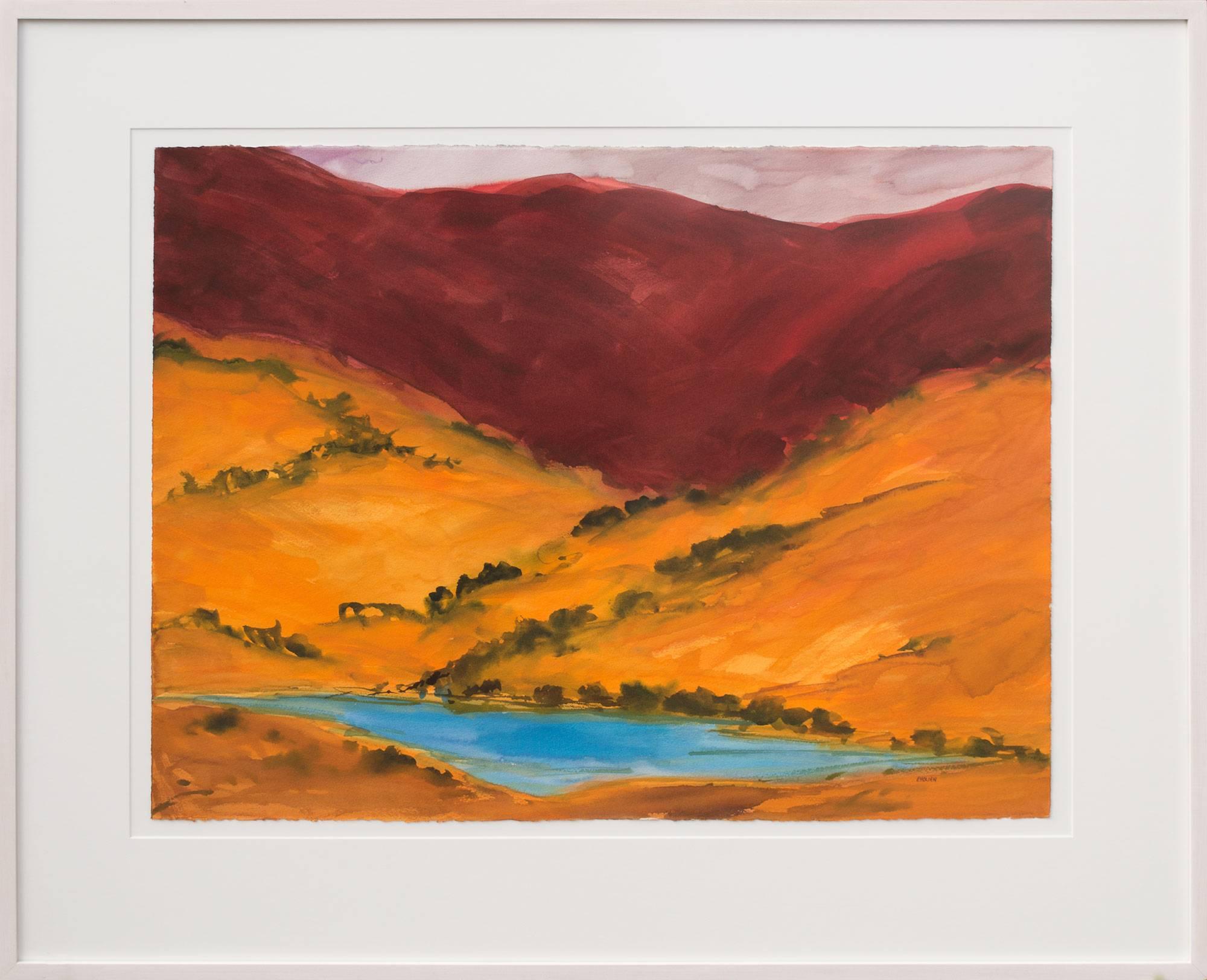 Elaine Holien Landscape Painting - Red Cliffs Rio Hondo