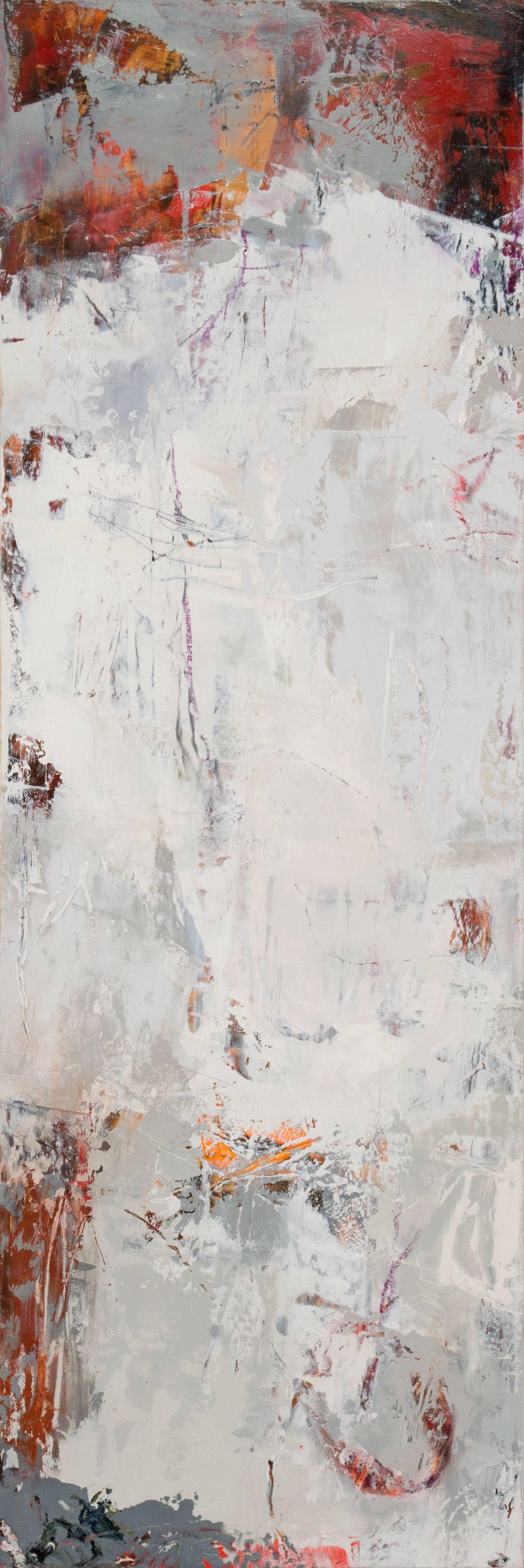 Contemplation IV-VIII - Gray Abstract Painting by Martha Rea Baker