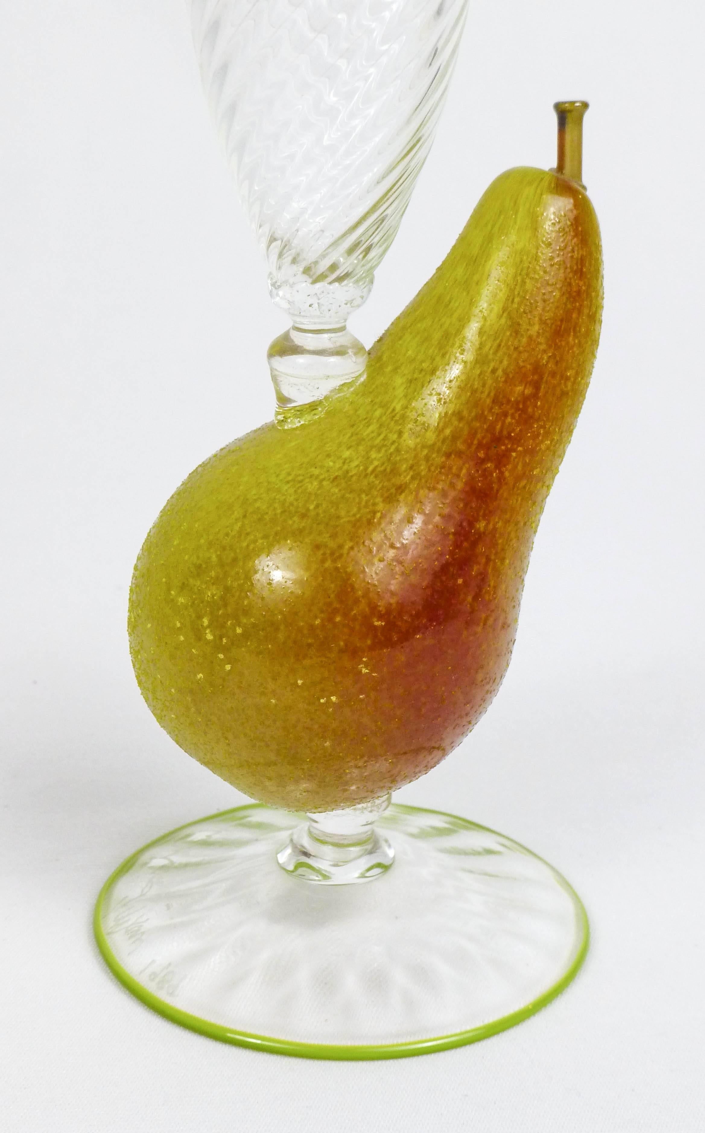 Pear Fruit Stem  - Sculpture by Flora Mace & Joey Kirkpatrick 