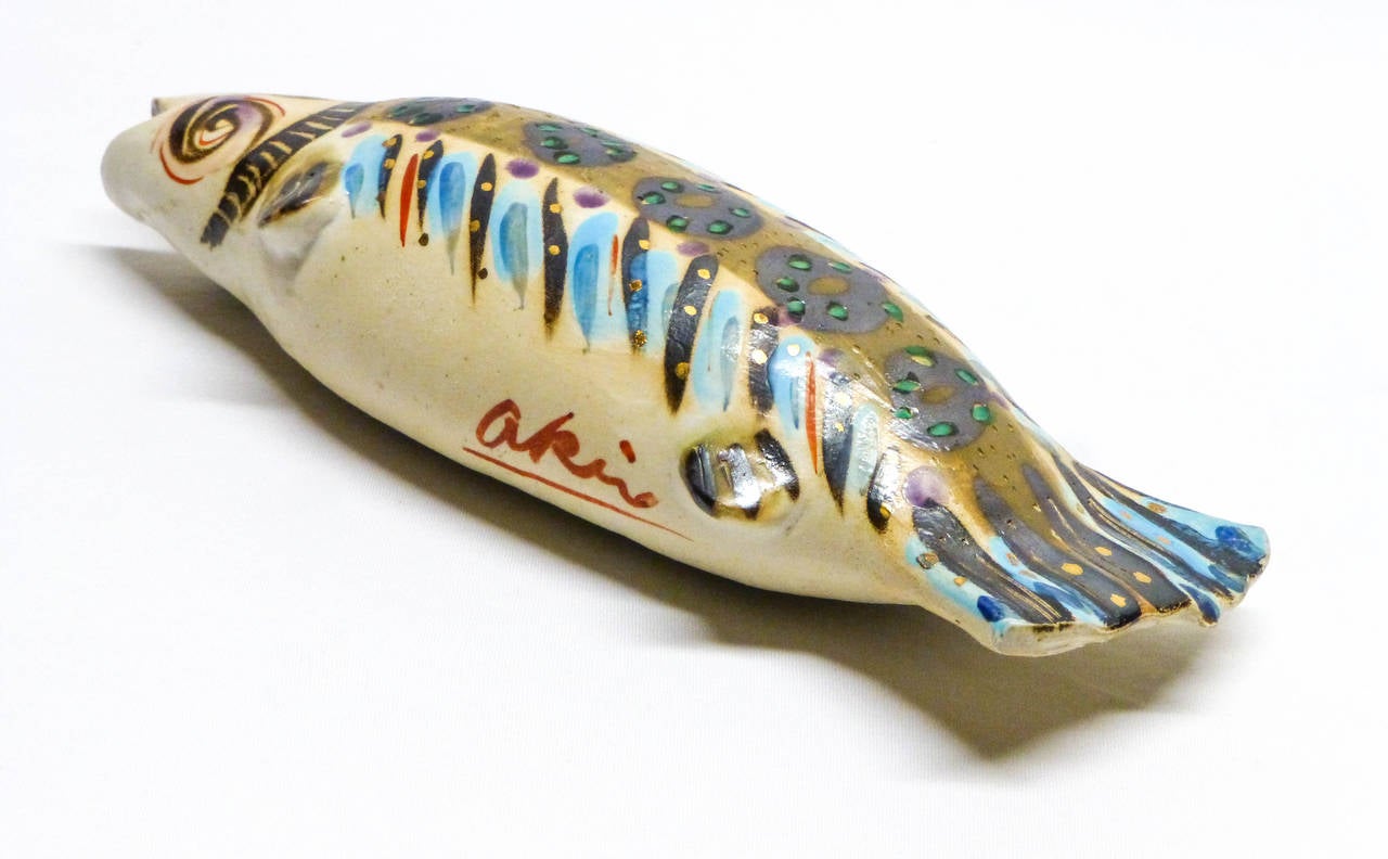Fish Vase - Modern Art by Akio Takamori