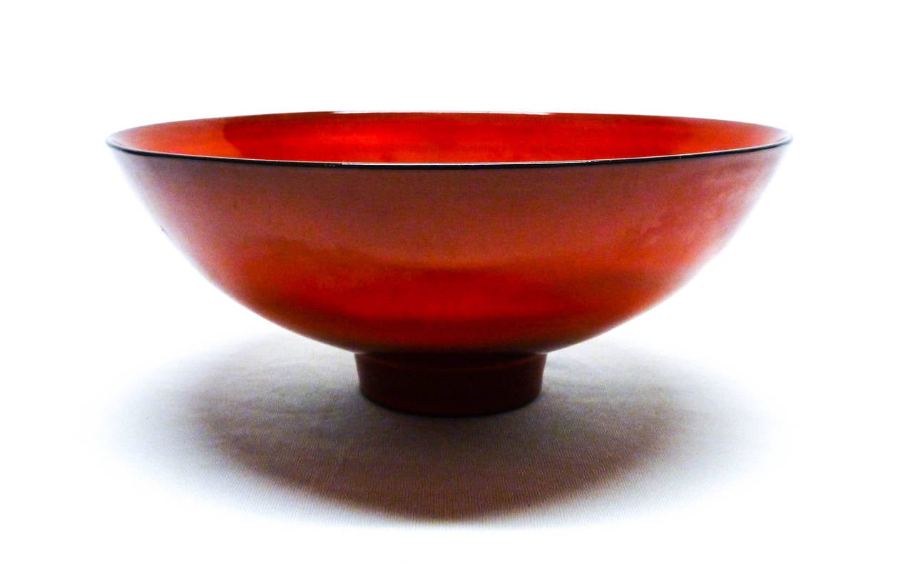 Fire Oxblood Glaze Bowl - Art by James Lovera