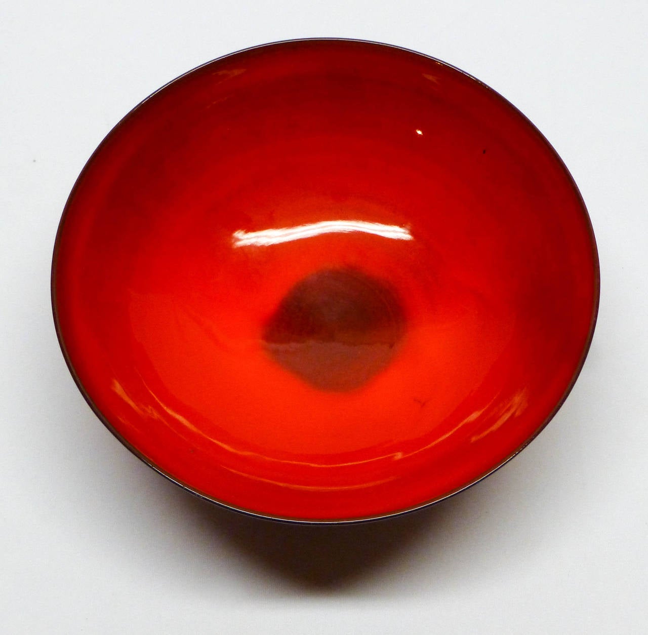 Fire Oxblood Glaze Bowl - Modern Art by James Lovera