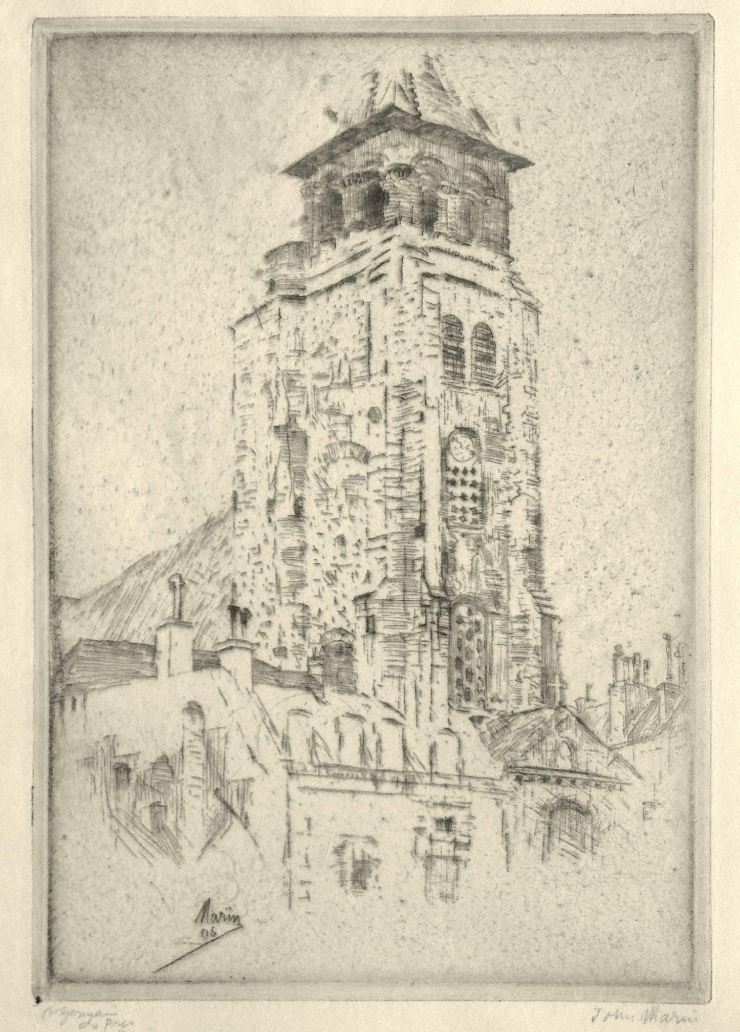 Landscape Print de John Marin - St. Germain-Des-Pres, París