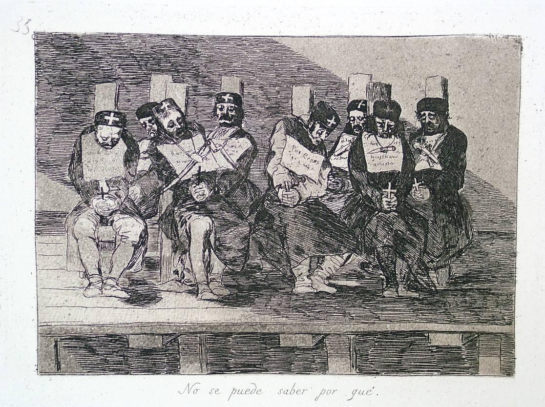 Francisco Goya Figurative Print - One Can't Tell Why - Proof from the Disasters of War