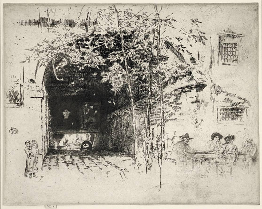 James Abbott McNeill Whistler Landscape Print - The Traghetto