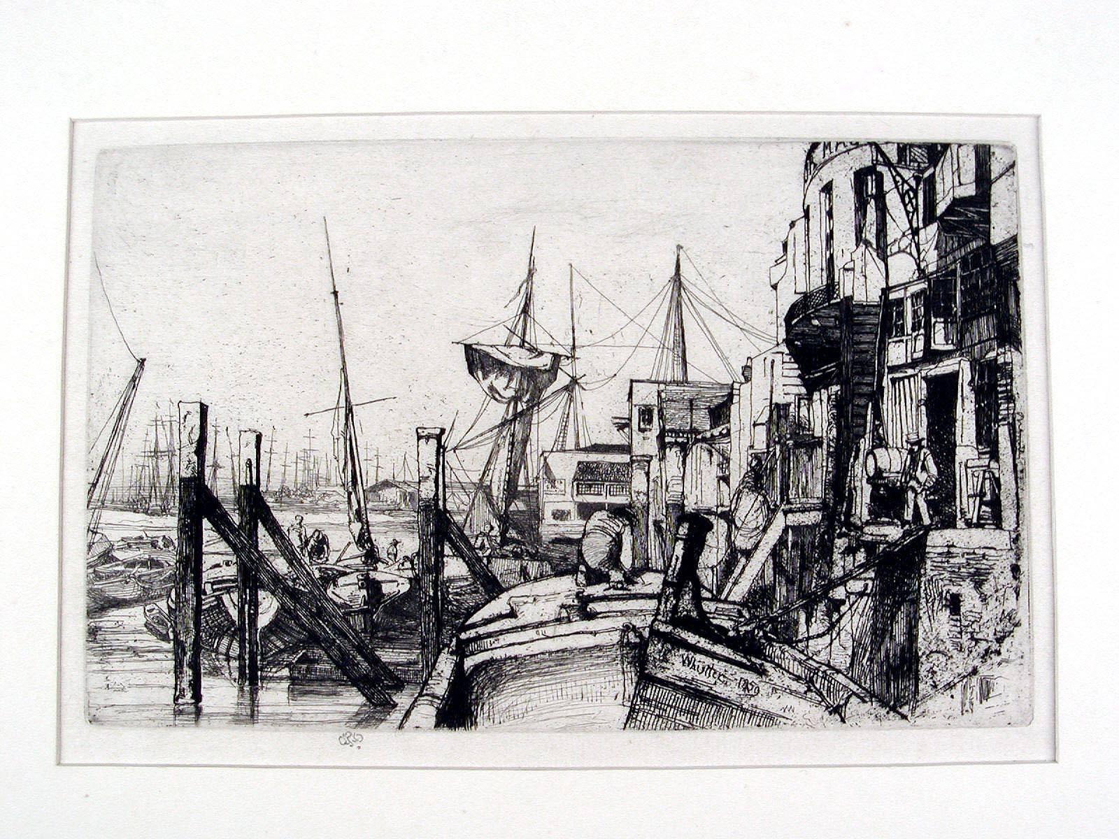 James Abbott McNeill Whistler Landscape Print - Limehouse