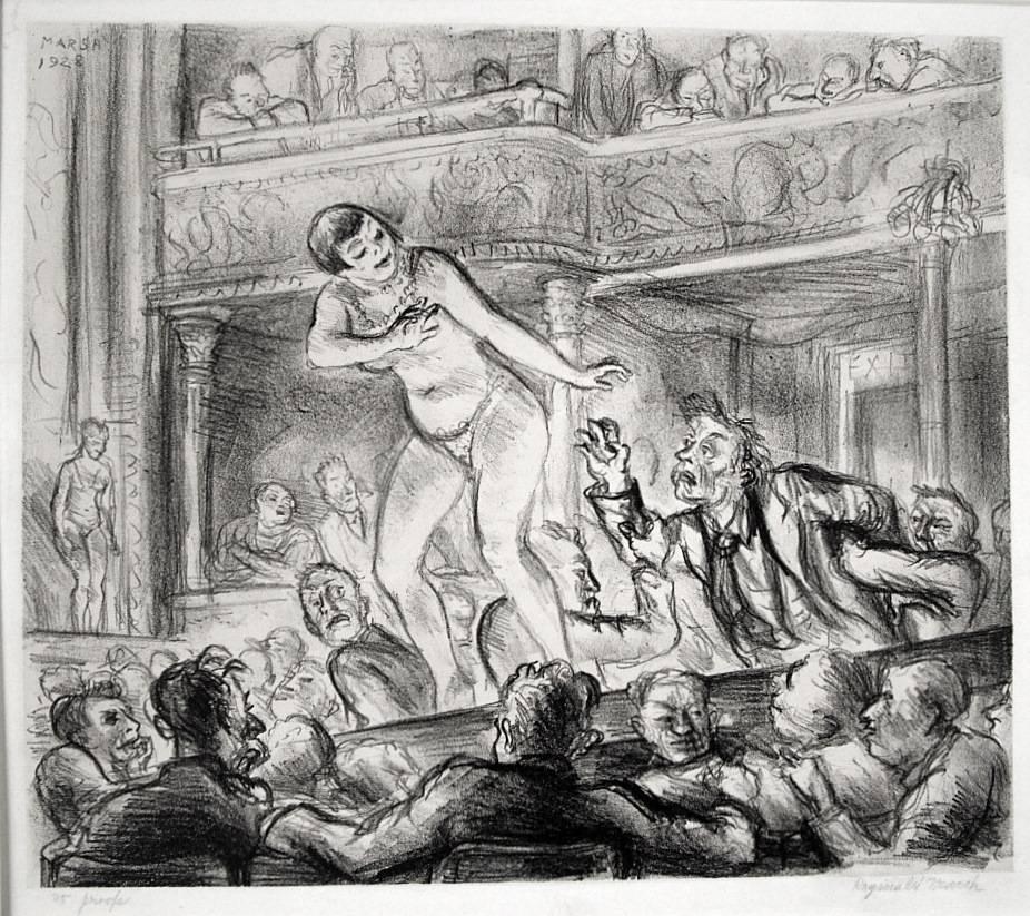  Irving Place Burlesque, lithograph, 1928