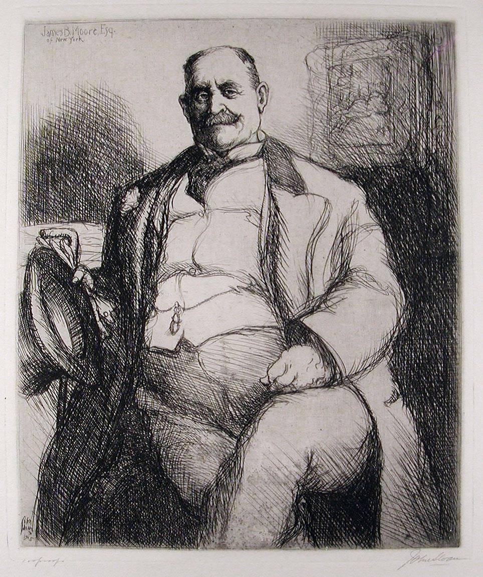 John Sloan Portrait Print - James B. Moore, Esq