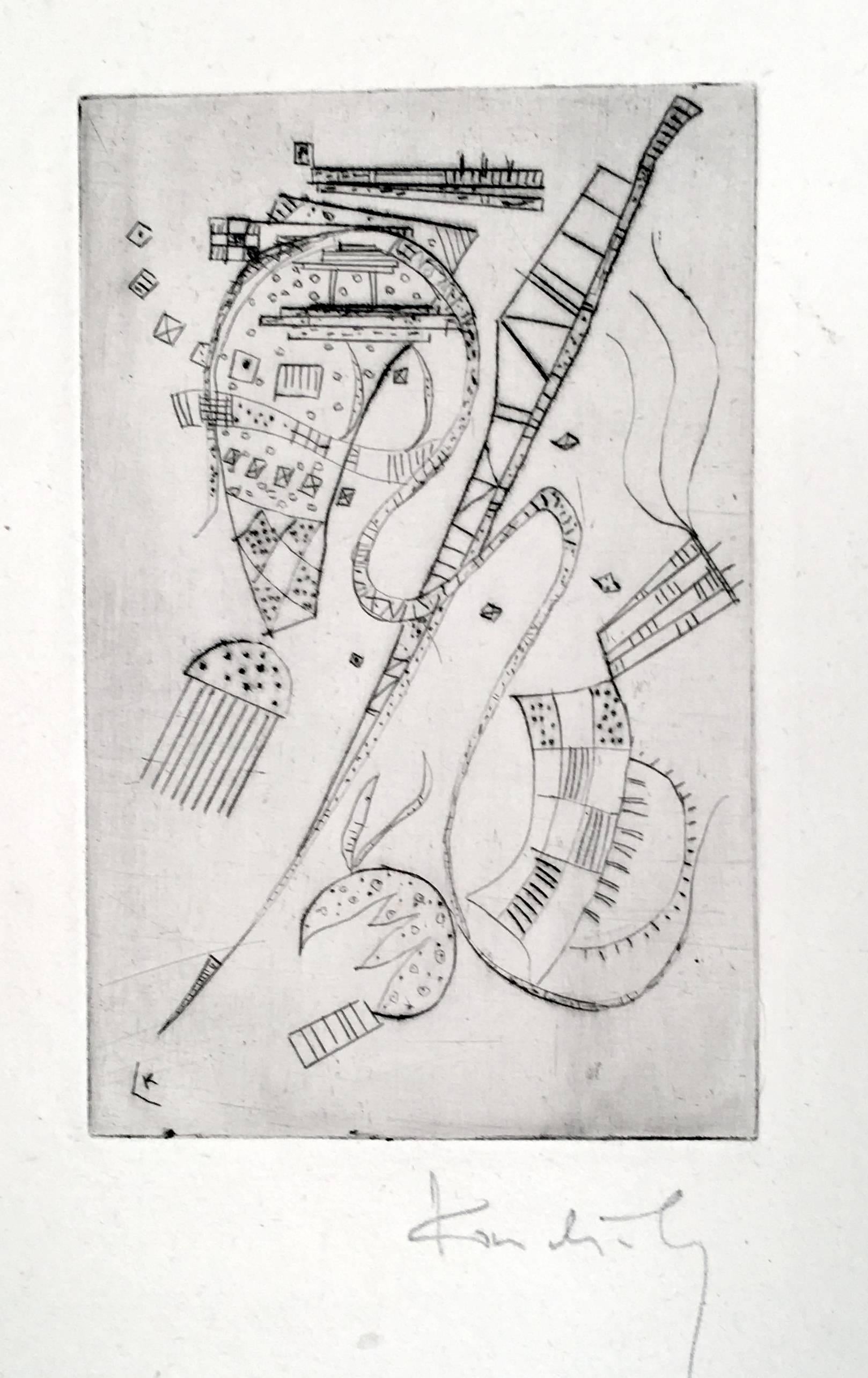 Wassily Kandinsky Abstract Print - Etching for Stephen Spender “Fraternity”