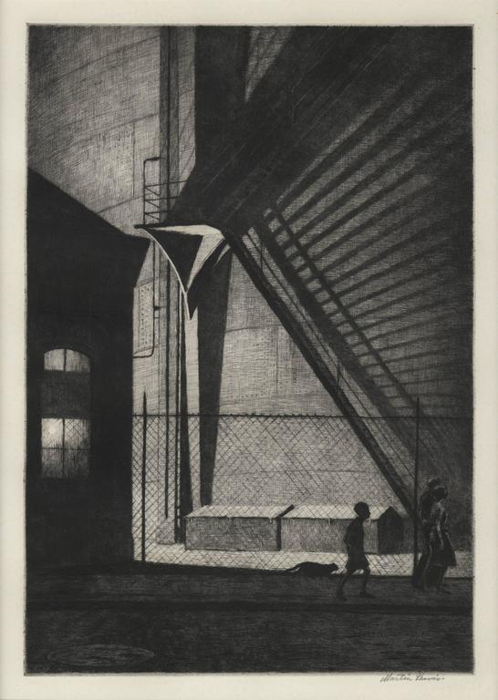 Martin Lewis Landscape Print - Shadow Magic