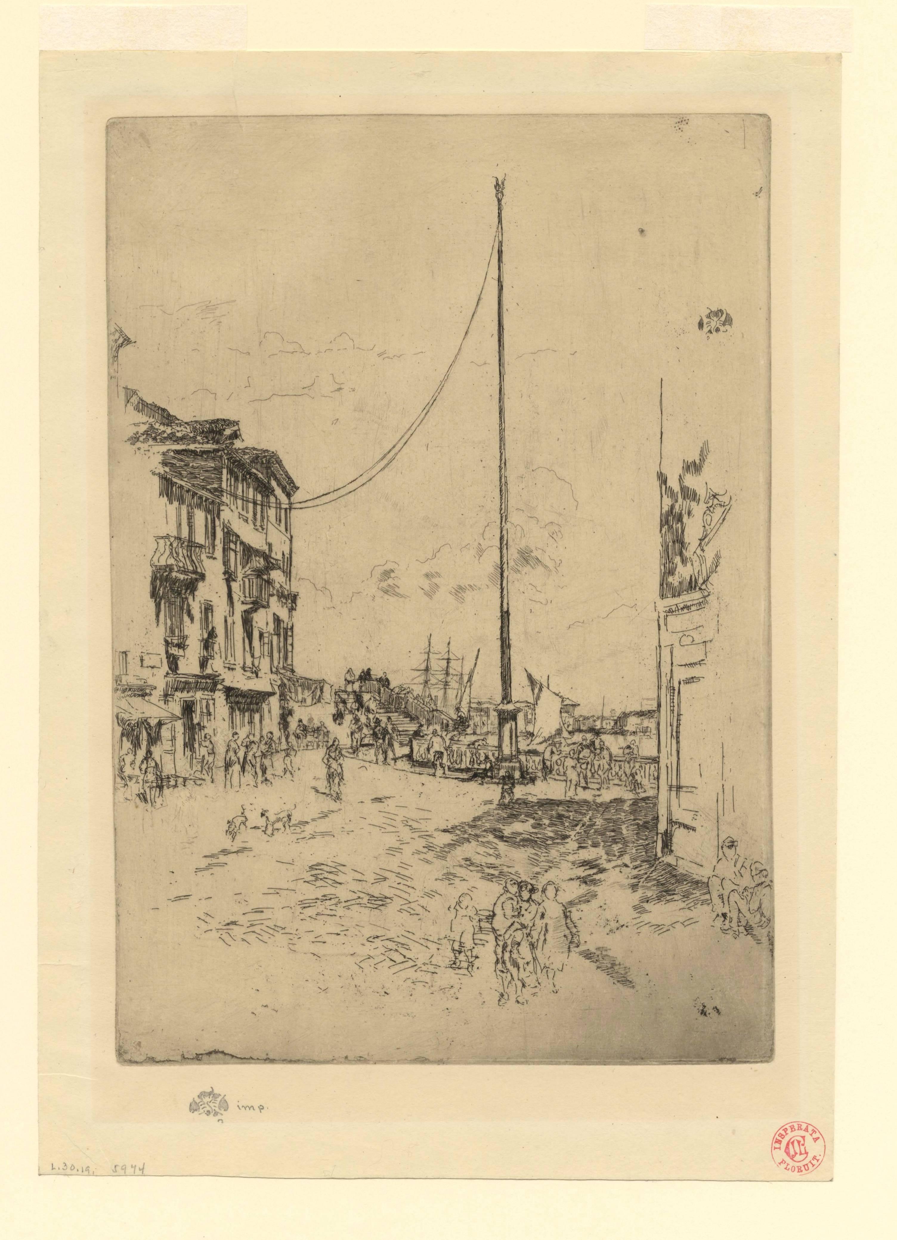 James Abbott McNeill Whistler Landscape Print - The Little Mast