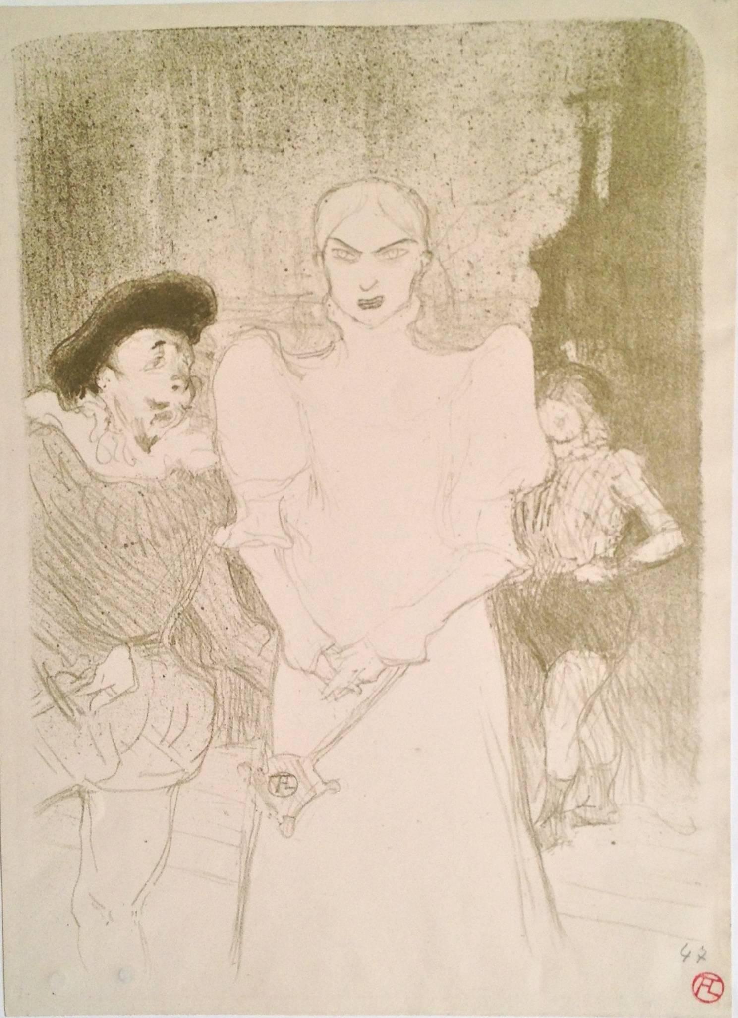 Henri de Toulouse-Lautrec Figurative Print - A  L’Opera: Madame Caron dans Faust