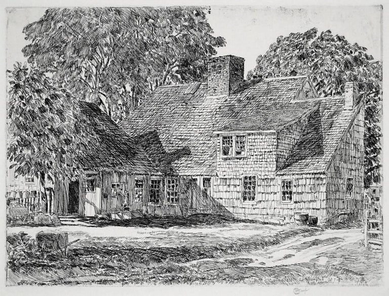 Childe Hassam Landscape Print - The Old Dominy House (East Hampton)