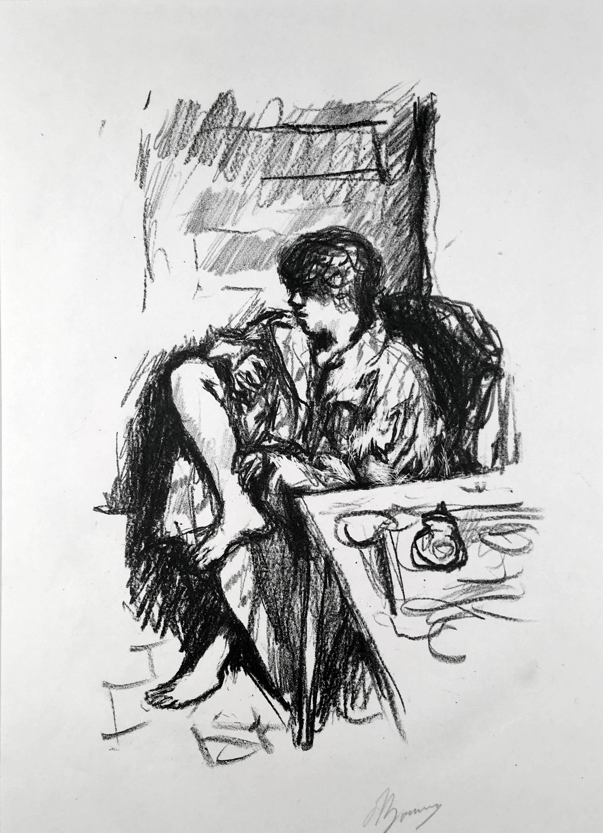 Pierre Bonnard Figurative Print - La Toilette Assise
