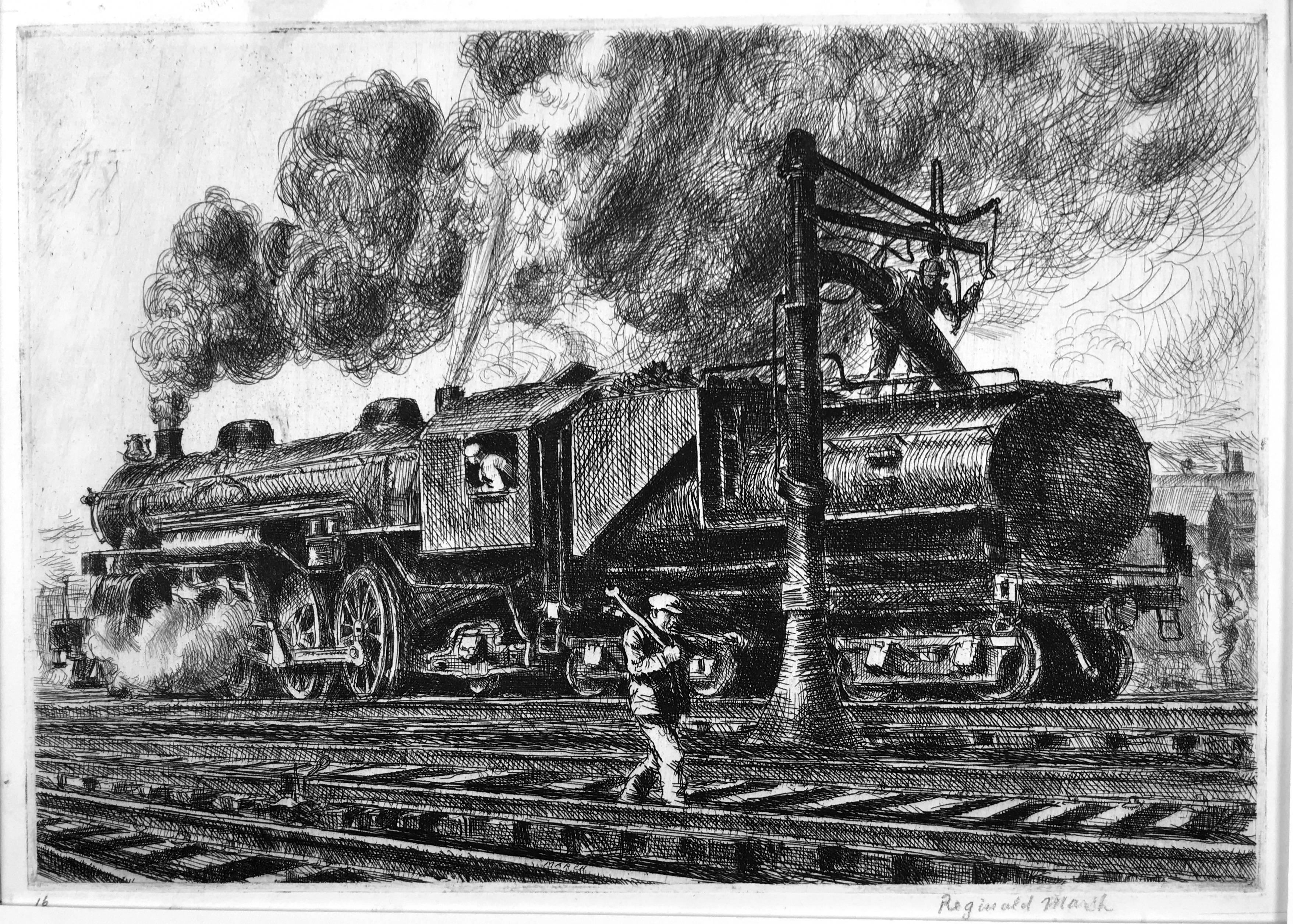 Reginald Marsh Landscape Print - Loco-Erie Watering