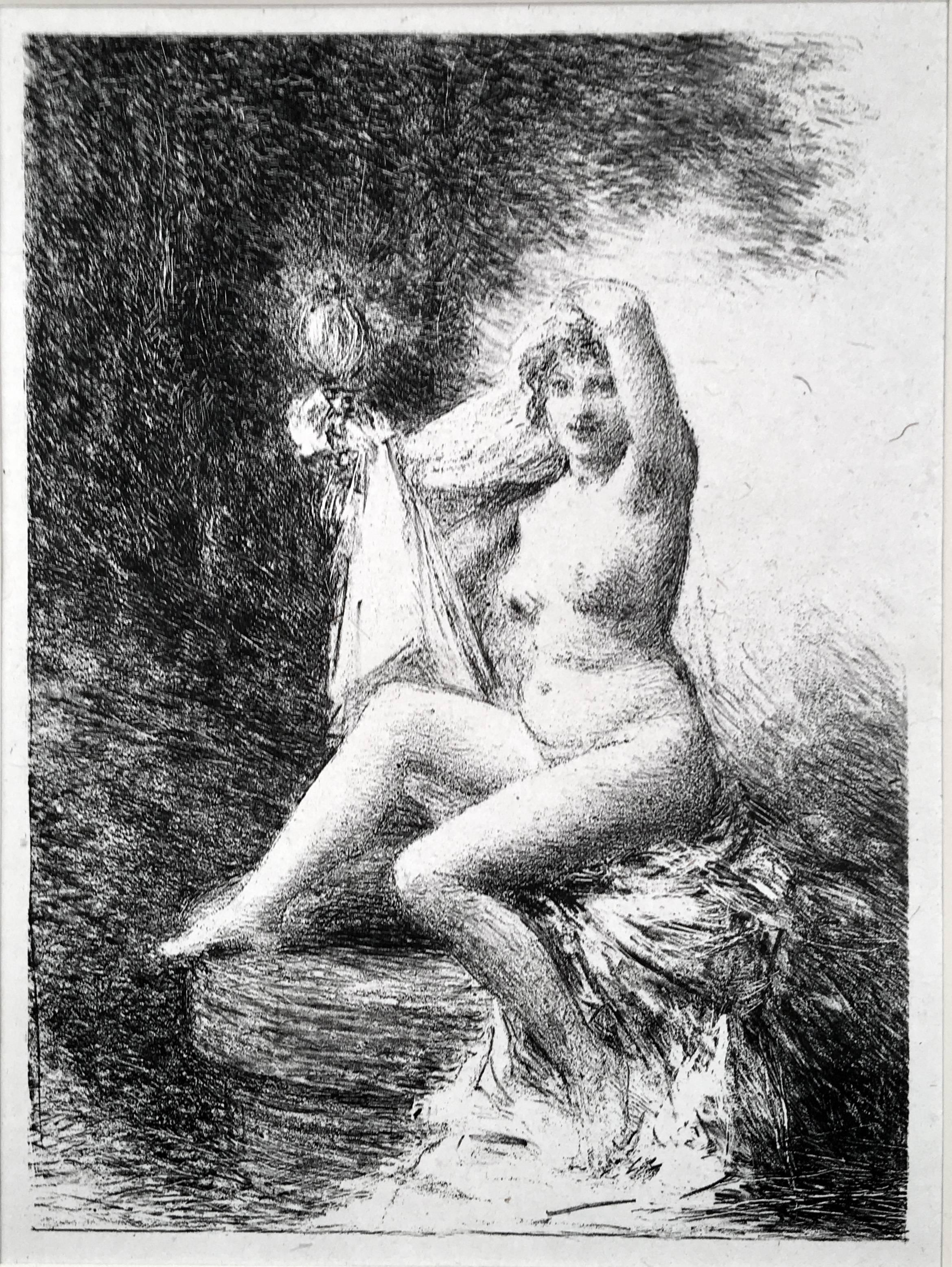 Henri Fantin-Latour Nude Print - Vérité (petite planche)