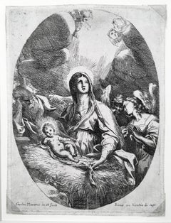 Virgin, Joseph and Child in Oval