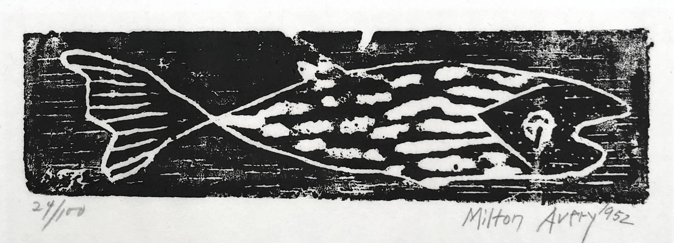Milton Avery Animal Print - Fish