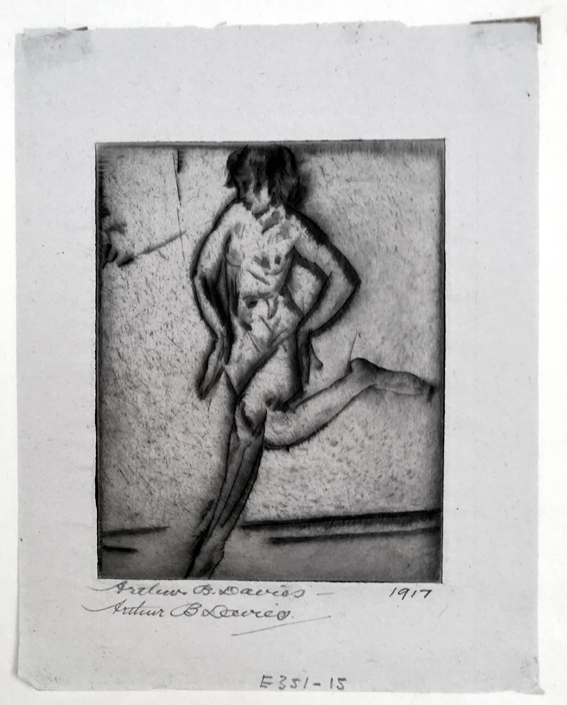 Arthur B. Davies Nude Print – Mädchen beim Laufen (oder Frauen beim Laufen)