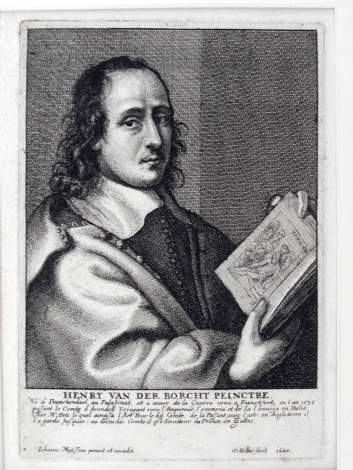 Wenceslaus Hollar Portrait Print -  Henry van der Borcht, Painter