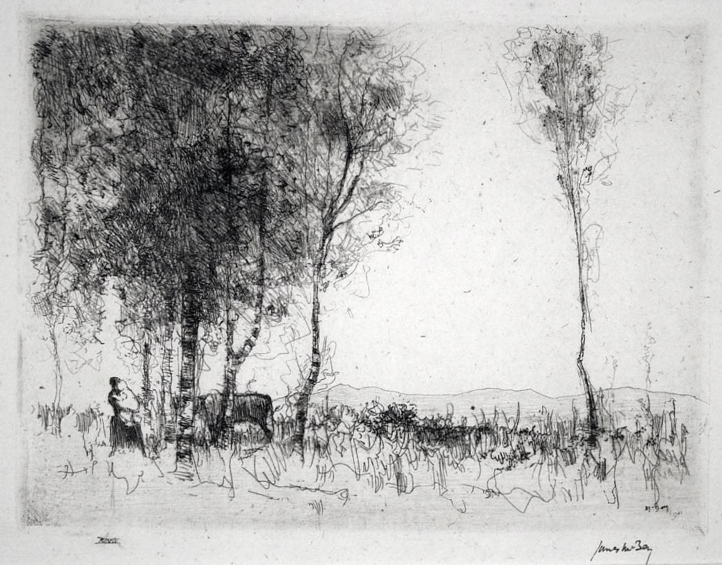 James McBey. Landscape Print - Benachie
