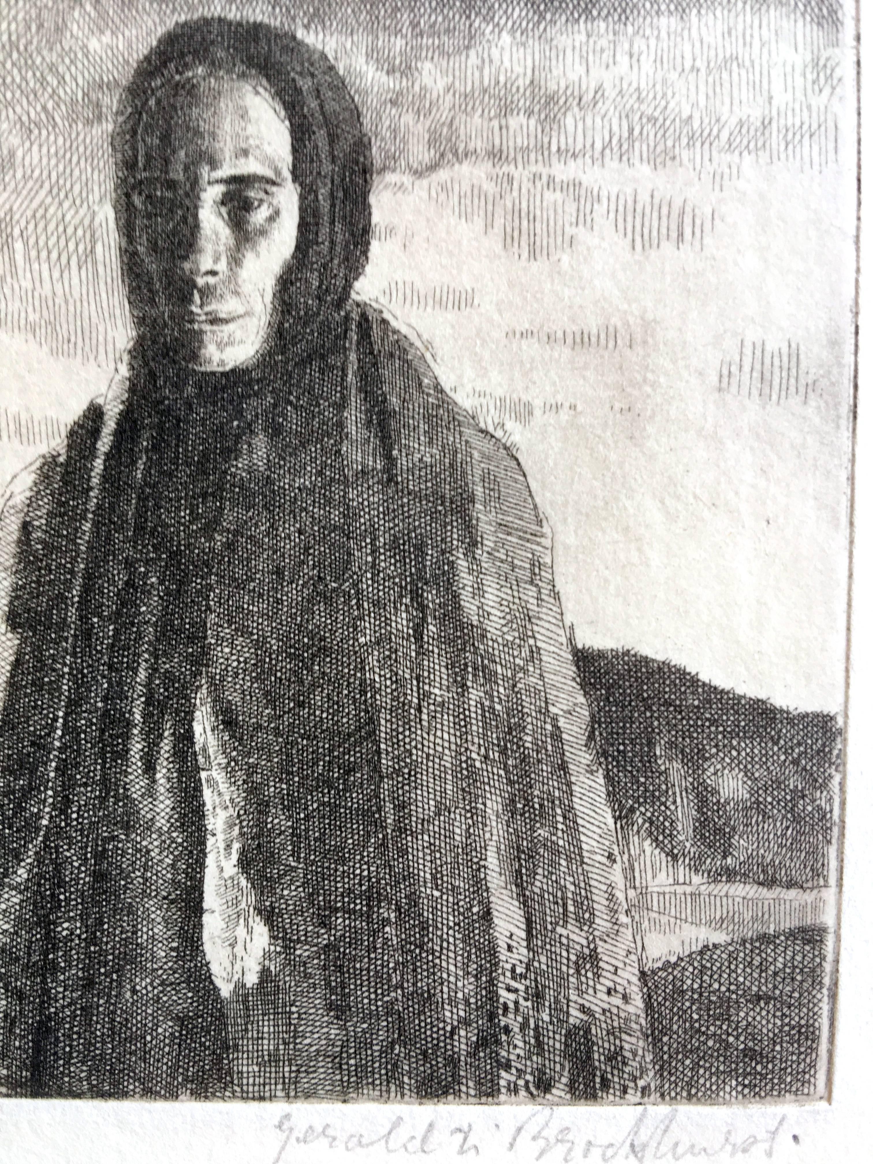 A Galway Peasant (also, An Irish Peasant) - Print by Gerald Leslie Brockhurst