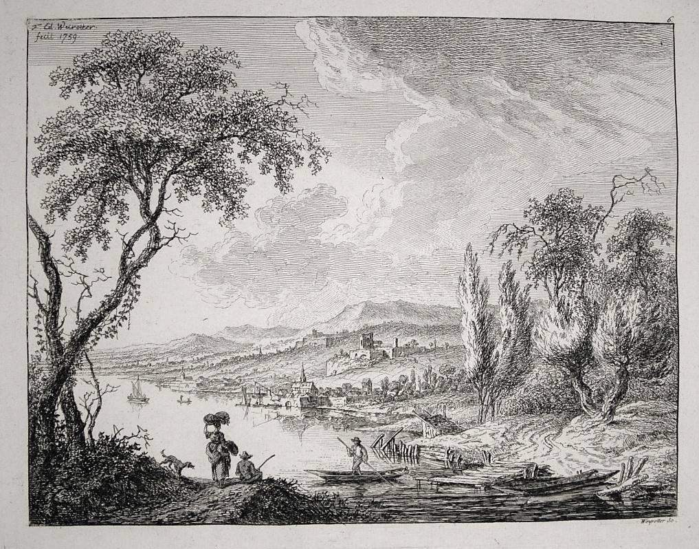 Paysages (Paisajes) - Print de Franz Edmund Weirotter