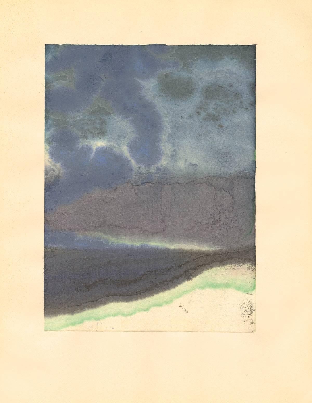 Sommerfragmente aus Connecticut (Grau), Abstract Drawing, von Lee Hall