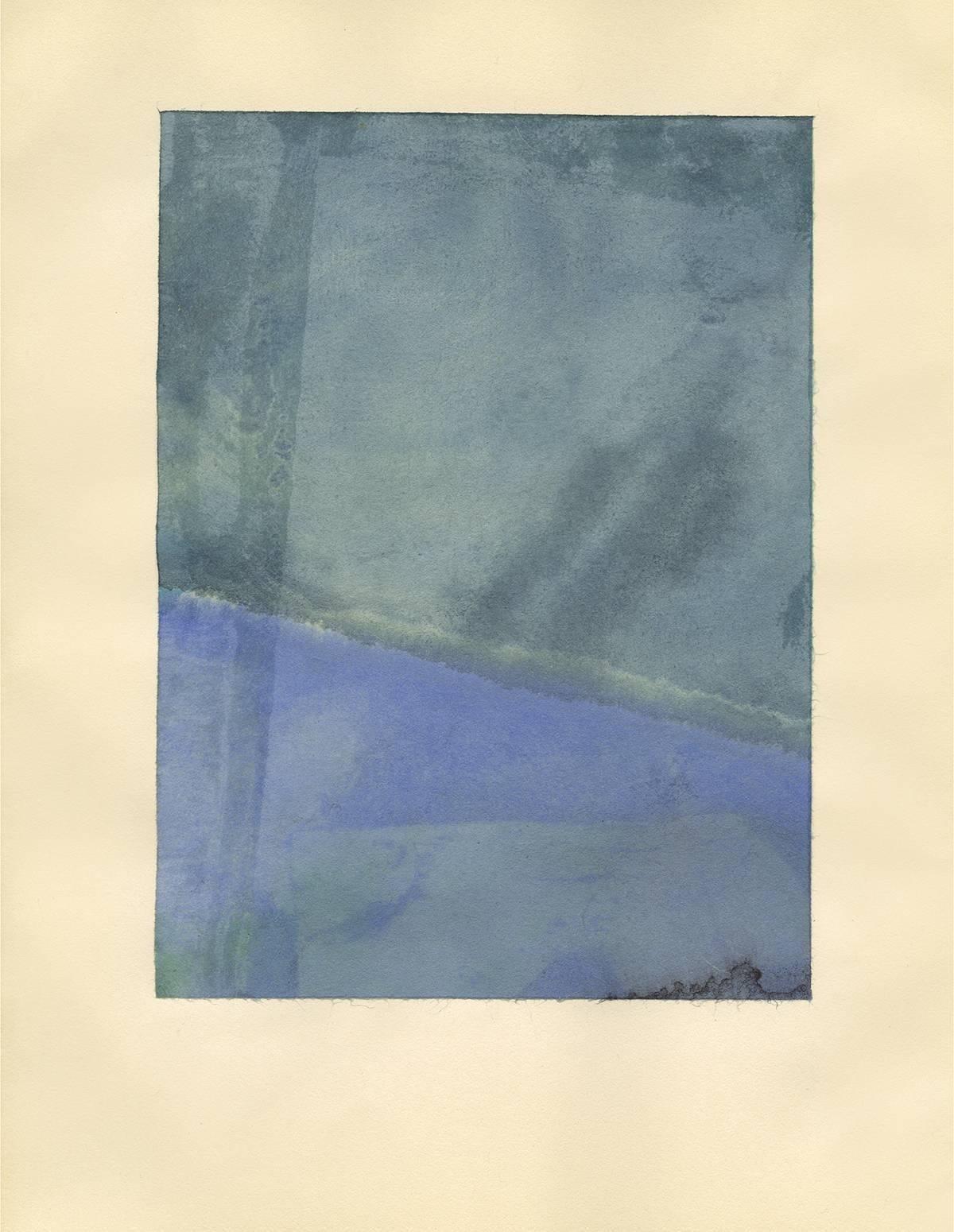 Lee Hall (1934-), Connecticut Summer Fragments, eine Mappe mit Aquarellen, insgesamt 29, jeweils ca. 5 ¼ x 7 ¼ Zoll, auf handgeschöpftem Papier, das auf einer Unterlage befestigt ist, in einer Mappe mit Pappdeckel (ebenfalls mit gefärbtem Papier),