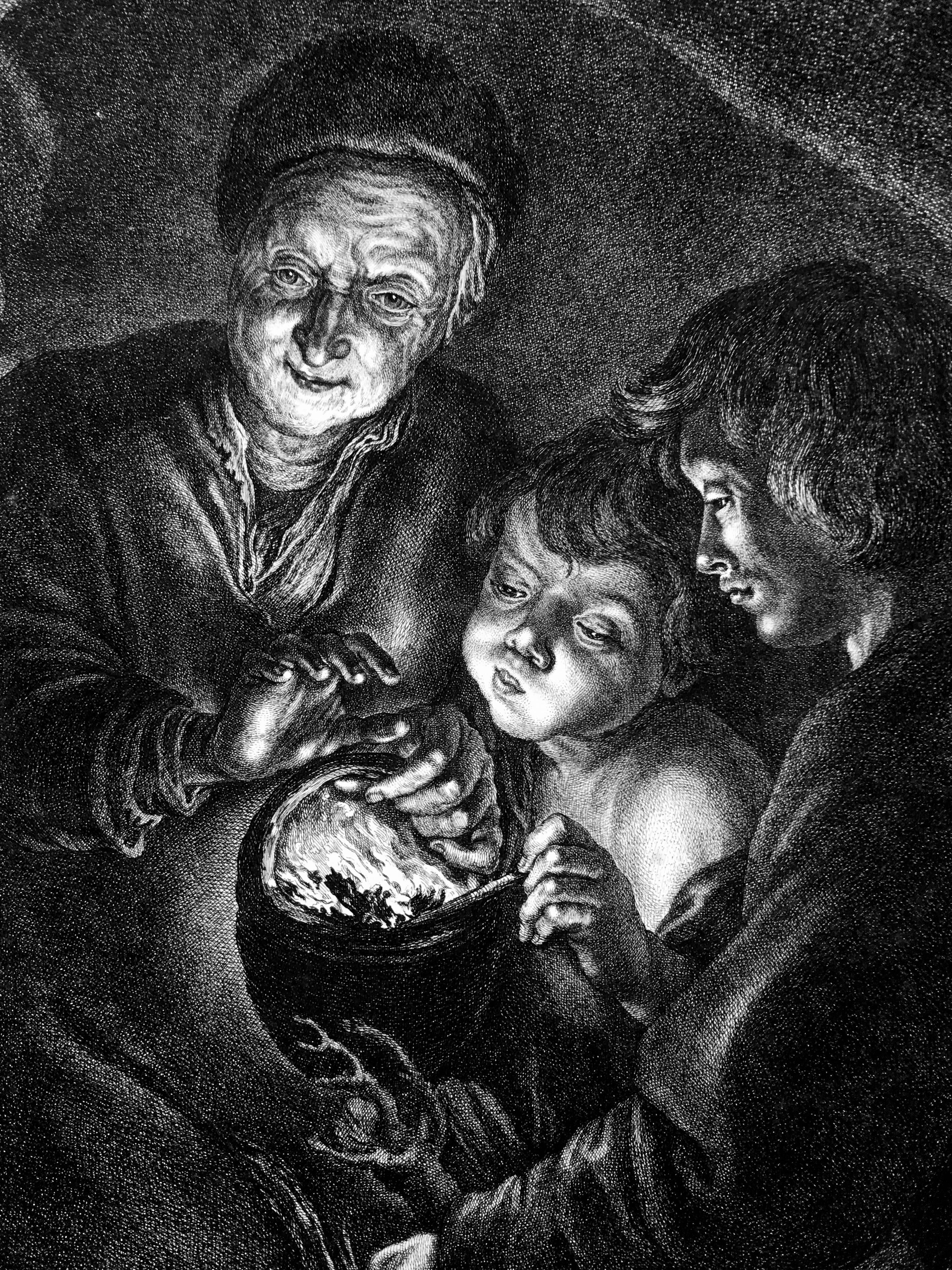 Old Woman with Basket of Coal - Print by Peter Paul Rubens