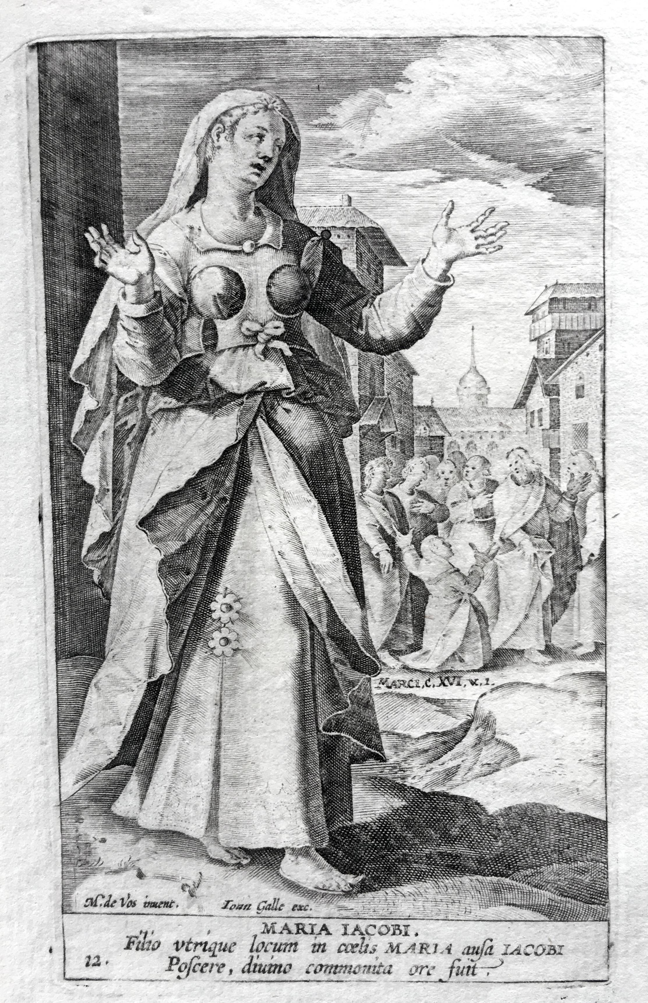 Images of Celebrated Women of the New Testament - Print by Maerten De Vos