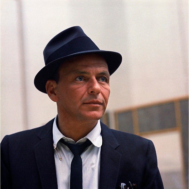 Sid Avery Color Photograph - Frank Sinatra at a Capitol Records Recording Session in Los Angeles