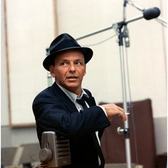 Frank Sinatra at a Capitol Records Recording Session in Los Angeles