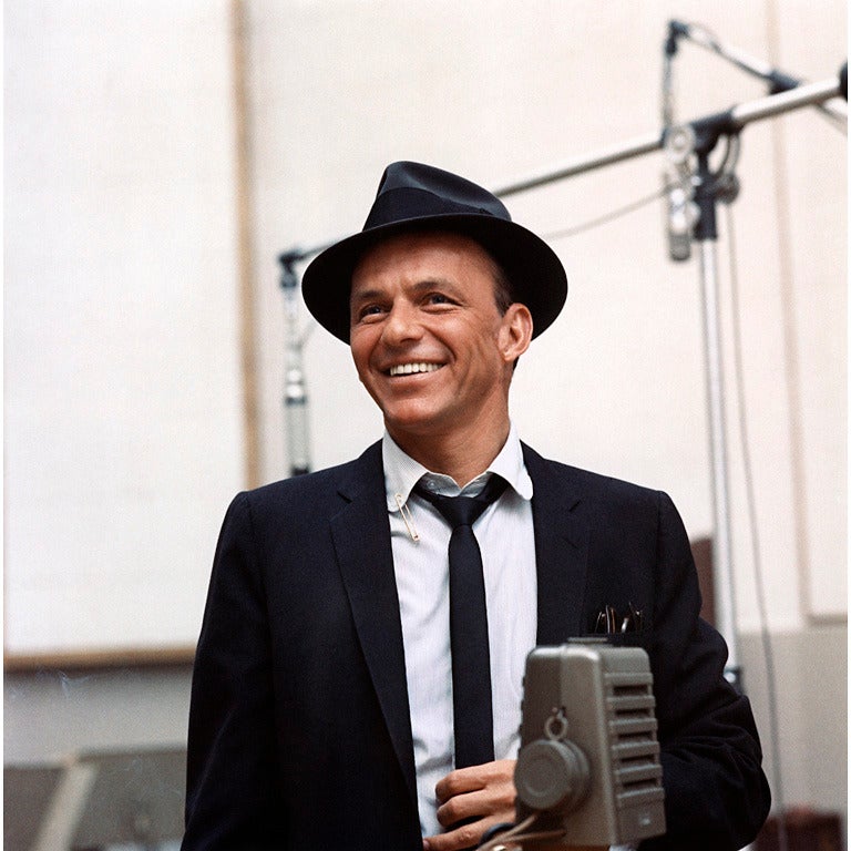 Sid Avery Color Photograph - Frank Sinatra at a Capitol Records Recording Session in Los Angeles
