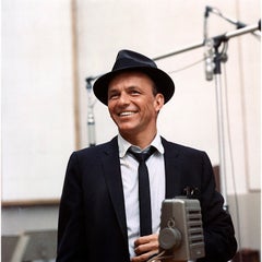 Frank Sinatra at a Capitol Records Recording Session in Los Angeles