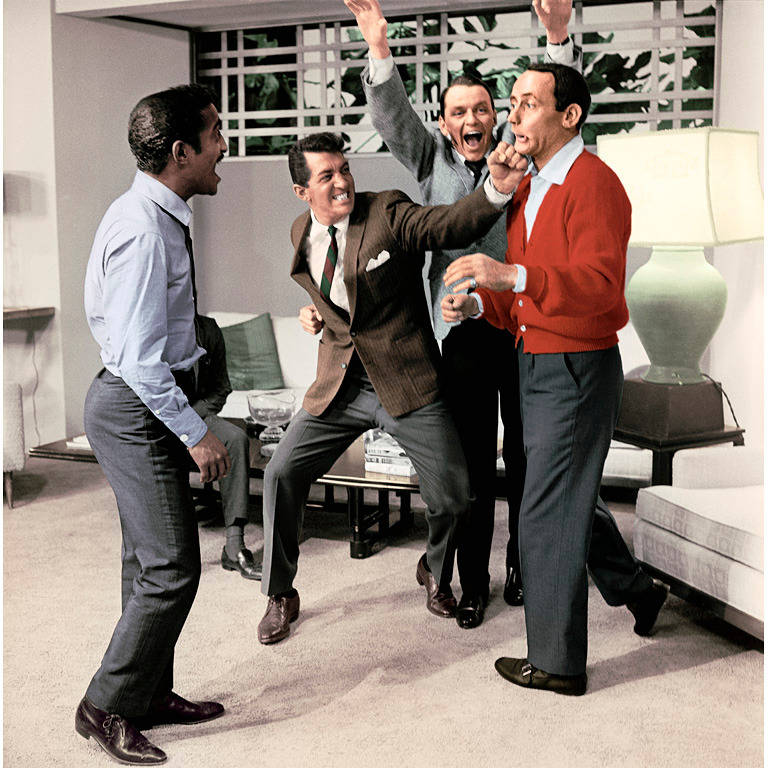 Sid Avery Color Photograph - Stars of "Ocean's Eleven" Stage a Fight