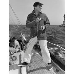 Humphrey Bogart on his Yacht "Santana"