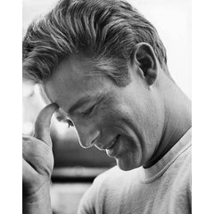 James Dean on the set of "Rebel Without a Cause"